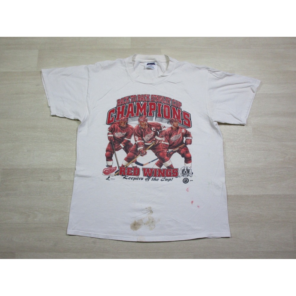 Vintage Detroit Red Wings 1998 Hockey Stanley Cup Champs T shirt (L) Character
